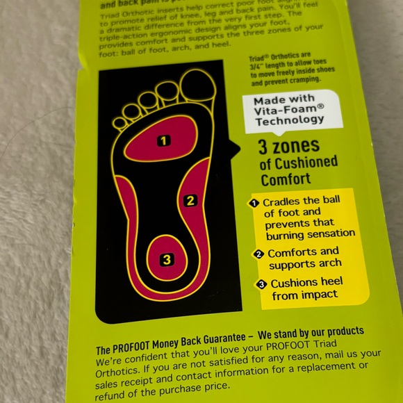 PROFOOT
Triad Orthotic
3-Zone support for heel, arch & ball of foot - Picture 4 of 4